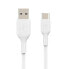 Фото #3 товара Belkin USB-A to USB-C PVC White 1m - Cable - Digital