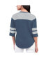 ფოტო #2 პროდუქტის Women's Navy Dallas Cowboys Fullback Tri-Blend 3/4-Sleeve T-Shirt