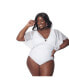 ფოტო #1 პროდუქტის Plus Size Mesh Butterfly Sleeve Torrey One Piece Swimsuit