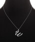 Фото #2 товара Giani Bernini cubic Zirconia Initial 18" Pendant Necklace in Sterling Silver, Created for Macy's