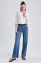 A3469 90s Wide Leg Yırtmaçlı Jean Pantolon