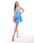 Фото #1 товара Forever New tiered swing mini dress in baby blue