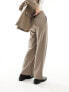 Фото #3 товара Object tailored wide leg trouser co-ord in taupe