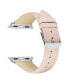 Фото #2 товара Men's and Women's Apple Pink Quilted Leather Replacement Band 44mm