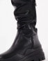 Topshop Martha over the knee stretch boot in black