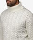 Фото #5 товара Men's Cable Knit Roll Neck Sweater