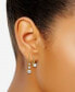 ფოტო #2 პროდუქტის 2-Pc. Set Cubic Zirconia Leverback & Drop Earrings in 18k Gold-Plated Sterling Silver, Created for Macy's