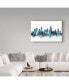 Фото #2 товара Michael Tompsett 'Los Angeles California Blue Teal Skyline' Canvas Art - 19" x 12"