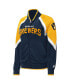 Фото #3 товара Women's Navy Milwaukee Brewers Touchdown Raglan Full-Zip Track Jacket