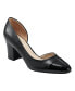 Women's Laynier Almond Toe Side D'Orsay Block Heel Pumps