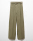 ფოტო #6 პროდუქტის Women's Belted Wide leg Pants