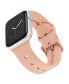 Фото #3 товара Women's Blush Pink Smooth Silicone Band with Band Candy Happy Charms Designed for 38/40/41mm Apple Watch