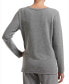 Plus Size Solid Long Sleeve Lounge T-Shirt