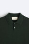 COTTON AND SILK KNIT POLO SHIRT