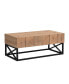 43" Luxury Coffee Table with Two Drawers, Industrial Coffee Table for Living Room, Bedroom & Office