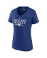 Фото #3 товара Women's Blue Toronto Maple Leafs Authentic Pro V-Neck T-shirt