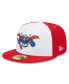 Фото #1 товара Men's White, Red Tulsa Drillers Marvel x Minor League 59FIFTY Fitted Hat