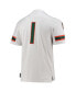 Men's #1 White Miami Hurricanes Team Premier Football Jersey