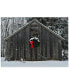 Kurt Shaffer 'Christmas Barn in the Snow' Canvas Art - 35" x 47"