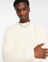 adidas originals Essentials+ fluffy crew neck sweatshirt in wonder white