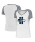 Фото #1 товара Women's White, Gray Seattle Seahawks Training Camp Raglan V-Neck T-shirt