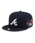 ფოტო #4 პროდუქტის x MLB Men's Navy Atlanta Braves 9FIFTY Snapback Hat