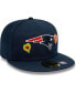 Фото #2 товара Men's Navy New England Patriots Chain Stitch Heart 59FIFTY Fitted Hat