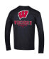 Фото #4 товара Men's Black Wisconsin Badgers Team Stack Long Sleeve T-shirt