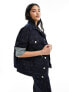 4th & Reckless denim logo laserprint jacket co-ord in dark blue