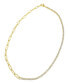 Фото #1 товара ADORNIA half Tennis Necklace and Paper Clip Chain