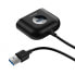Фото #4 товара Adapter przejściówka HUB 4w1 USB Adapter USB3.0 TO USB3.0*1+USB2.0*3 1m Black