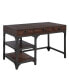 Gordon Writing Desk, Espresso Oak Finish & Metal