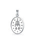 Фото #2 товара Traditional Christian Our Lady Of Guadalupe of Catholic Religious Oval Medal Virgin Mary Necklace Pendant For Women or Men .925 Sterling Silver