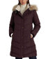 Women's Petite Faux-Fur-Trim Hooded Puffer Coat