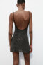 Фото #6 товара Короткое платье из полупрозрачной ткани со стразами ZARA