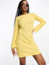 Фото #1 товара Pieces open back mini beach dress in yellow
