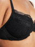 Simply Be 2 pack lace padded plunge bras in black and white