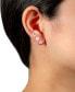ფოტო #2 პროდუქტის 3-Pc. Cubic Zirconia & Cultured Freshwater Pearl (7mm) Stud Earrings in Sterling Silver, Created for Macy's