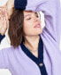 Фото #3 товара Women's V-Neck Contrast-Edge Long-Sleeve Cardigan, Created for Macy's