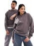 Фото #1 товара ASOS DESIGN unisex oversized sweatshirt in washed brown