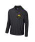 Фото #2 товара Men's Black Iowa Hawkeyes Cloud Jersey Raglan Long Sleeve Hoodie T-Shirt