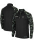 Men's Black Villanova Wildcats OHT Military-Inspired Appreciation Take Flight Raglan Quarter-Zip Jacket