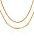 Фото #1 товара Gold-Tone Layered Curb Chain Necklace, 18" + 2" Extender