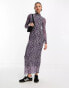 Фото #1 товара Noisy May mesh exposed seam maxi dress in purple ditsy