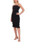 ფოტო #2 პროდუქტის Petite Smocked Ruffle-Trim Bodycon Dress