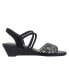 Фото #2 товара Women's Geum Embellished Stretch Wedge Sandals