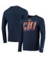 ფოტო #1 პროდუქტის Men's Navy Chicago Bears Combine Authentic Static Abbreviation Long Sleeve T-shirt