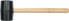Фото #1 товара Резиновый молоток VOREL, деревянная ручка, 90мм, TOYA