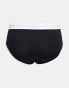 Topman 3 pack briefs in black, white and grey marl with white waistbands