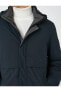 Фото #5 товара Куртка мужская Koton Анорак с капюшоном и молнией, с карманами и деталями на кнопках